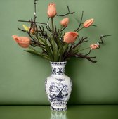 Seta Fiori - Tulpen boeket - kunst tulp - real touch - peach - kunststof tulp - 10 stuks - 45cm -