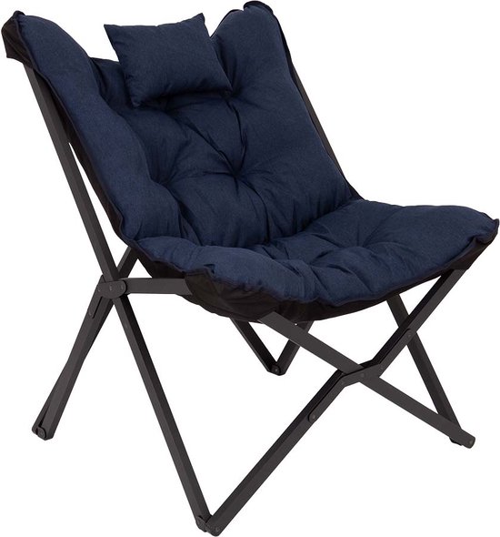 Bo-Camp - Industrial - Relaxstoel - Brandon - Cationic - Blauw van Bo-Camp — afbeelding 3