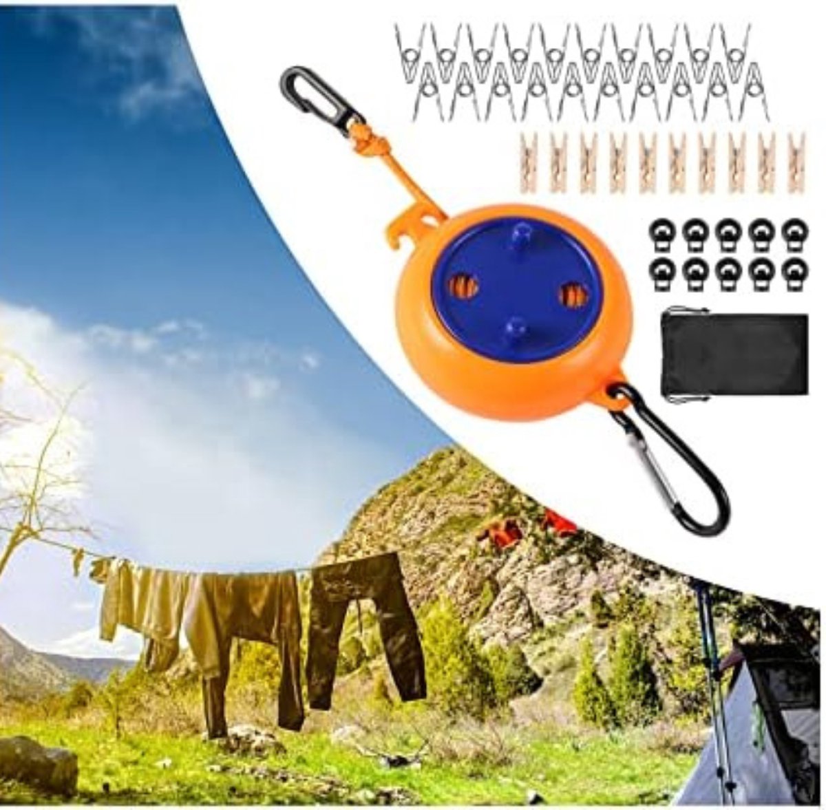 Goedkoopste Waslijn Uittrekbaar - Waslijn Roldrooglijn - Drooglijn Uittrekbaar - Waslijndraad - Roldrooglijn