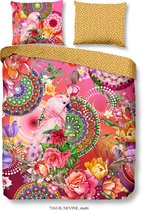 HIP Dekbedovertrek "mandala's, bloemen en roze papegaai" - Multi - (240x200/220 cm) - Katoen Satijn
