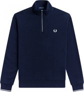 Fred Perry Half Zip Sweatshirt Truien & Vesten Heren - Sweater - Hoodie - Vest- Donkerblauw - Maat S