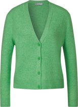 Street One LTD QR v-neck cardigan Dames Vest - light spring green melange - Maat 40