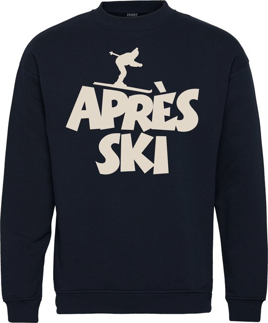 Pull Après Ski | Vêtements d'habillage après-ski | Mauvaise combinaison de ski | Tenue d'après-ski | Marine | taille M