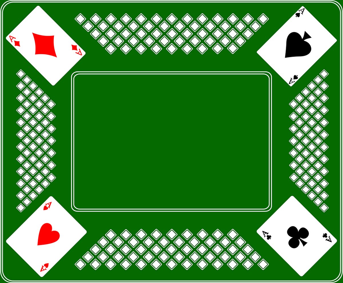 Premium Kaartmat (59x49cm) CASSIC GREEN - Kaartkleed- Kaart Tapijt - Ideaal voor Gezellige Kaartspellen met Vrienden en Familie - Gedrukt op Vilt met Antislip Latex Onderlaag - Duurzaam en Hoogwaardig!