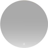 HR Badmeubel Rondo Spiegel - 60x60cm - indirect verlichting rondom - sensor - spiegelverwarming - Zilver glans