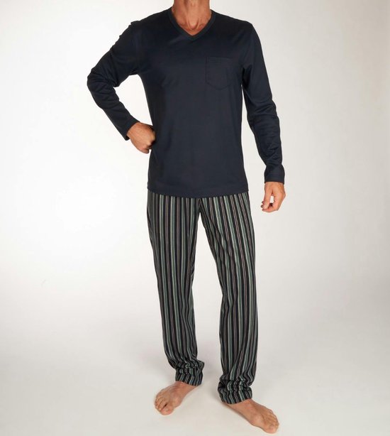 Calida Relax Imprint Pyjama lange broek - 748 Blue - maat M (M) - Heren Volwassenen - 100% katoen- 43388-748-M