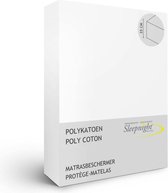 Sleepnight Matrasbeschermer - Polykatoen - (hoekhoogte 35 cm ) White - B 180 x L 200 cm - Lits-jumeaux Luchtdoorlatend - Geschikt voor Standaard Matras/Boxspring/Matras + Topper - 957676-B 180 x L 200 cm