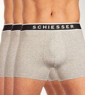 Schiesser 95/5 Organic Heren Shorts - Grijs melange - 3 pack - Maat S