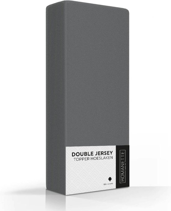Hoeslaken Topper de Luxe - 160x200 cm - Jersey stretch - Romanette
