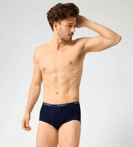 sloggi men Basic Slip pour homme - Bleu nuit - Taille L