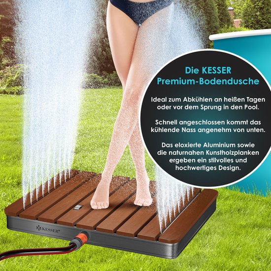 KESSER® Douche de jardin avec pédale intégrée - Douche d'extérieur Douche de sauna