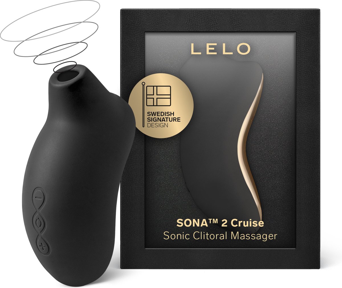 LELO SONA 2 Cruise Sonische Golvenstimulator Black, Waterdicht met Cruise Control voor Meer Plezier