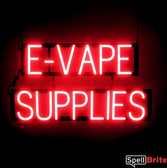 E-VAPE SUPPLIES - Enseigne lumineuse publicitaire Non LED claire | SortBrite | 70 x... | bol E-VAPE SUPPLIES - Enseigne lumineuse publicitaire Non LED claire | SortBrite | 70 x... | bol