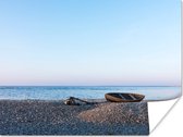 Affiche Bateau sur la plage 150x75 cm - Tirage photo sur Poster (décoration murale salon / chambre) / Mer et plage