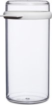 Stora voorraaddoos rond 1,9 liter, SAN/TPE, wit met afdichtring, 13,4 x 12 x 24 cm, BPA-vrij, vaatwasmachinebestendig