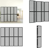 vidaXL Kamerscherm inklapbaar 5 panelen Japanse stijl 200x170 cm zwart - Kamerscherm - Kamerschermen - Privacyscherm - Ruimteverdelingsscherm