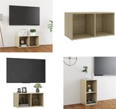 vidaXL Tv-meubel 72x35x36-5 cm spaanplaat sonoma eikenkleurig - Tv-kast - Tv-kasten - Tv-standaard - Tv-standaarden