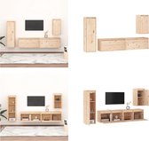 vidaXL Tv-meubelen 4 st massief grenenhout - Tv-kast - Tv-kasten - Tv-meubel - Hifi-meubel