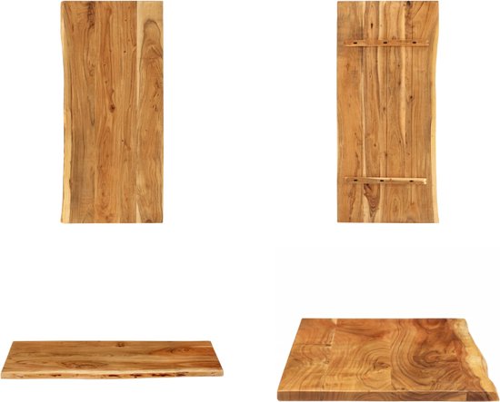 vidaXL Bureaublad rechthoekig 90x60x2,5 cm massief acaciahout