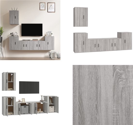 Tv-meubel 103,5x30x50 cm bewerkt hout sonoma eikenkleurig