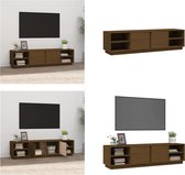 vidaXL Tv-meubel 156x40x40 cm massief grenenhout honingbruin - Tv Meubel - Tv Meubels - Tv Kast - Tv Kasten