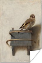 Poster Het puttertje - Vogel - Carel Fabritius - Kunst - 120x180 cm - Posters