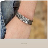 Magneetarmband met Keltische Knopen - Neo-Gotisch Design | Verstelbare Roestvrijstalen Manchetarmband voor Heren en Dames