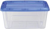 Iris Topbox Opbergbox 15L 39x29x18,6 cm Blauw/ Transparent