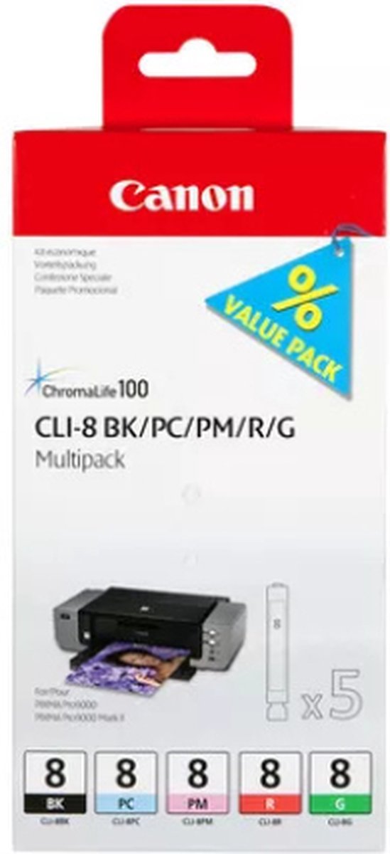 Canon CLI-8 - Inktcartridge BK, PC, PM, R, G