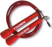 Toorx Fitness - Sport Springtouw Professioneel - Staal - Verstelbaar - Speedrope - Jump Rope - voor Volwassenen en Kinderen - Rood