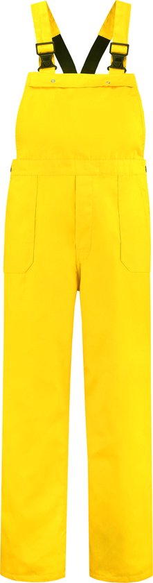 Tuinbroek voor volwassenen - geel - maat 56 - carnaval / feest - verkleedkleding
