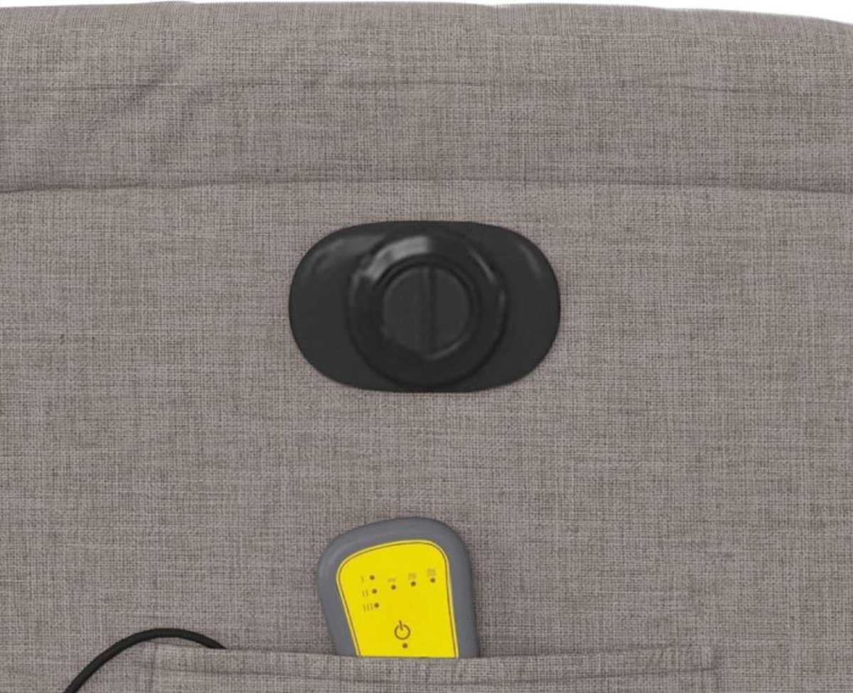Afbeelding 3 van vidaXL Massagestoel Elektrisch Verstelbaar Taupe