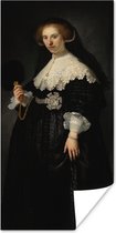 Affiche Le portrait de mariage d'Oopjen Coppit - Rembrandt van Rijn - 75x150 cm