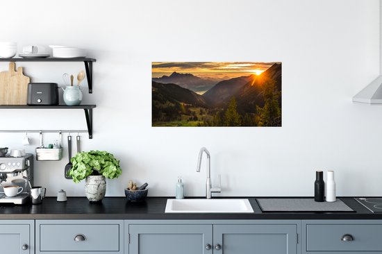 Affiche Alpes - Berg - Soleil - 80x40 cm