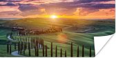 Poster Italië - Zonsondergang - Toscane - 160x80 cm