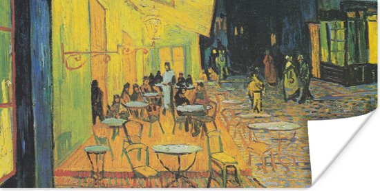 Poster Caféterras bij nacht - Vincent van Gogh - 80x40 cm