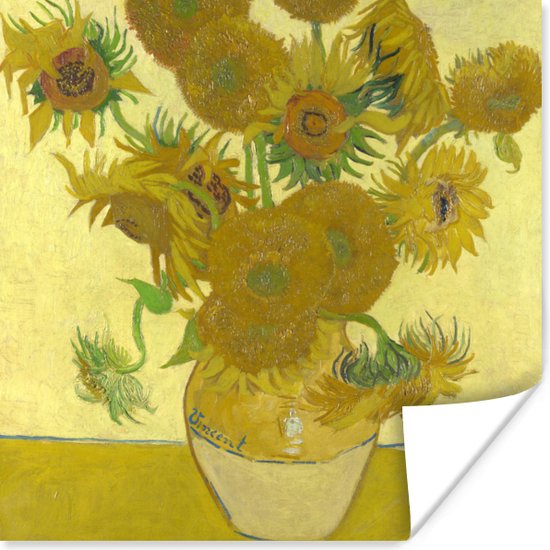 Poster Zonnebloemen - Vincent van Gogh - 100x100 cm XXL