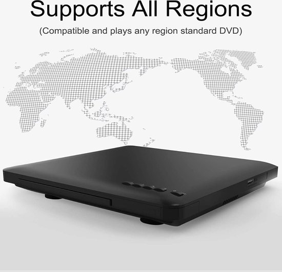DVD Speler met HDMI - DVD Speler - DVD Speler HDMI - DVD Speler Laptop - Zwart - 1080P - Inclusief HDMI Kabel - Met afstandsbediening - DVD en CD speler - Compact — afbeelding 5