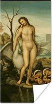 Poster Leda en de zwaan - Leonardo da Vinci - 75x150 cm