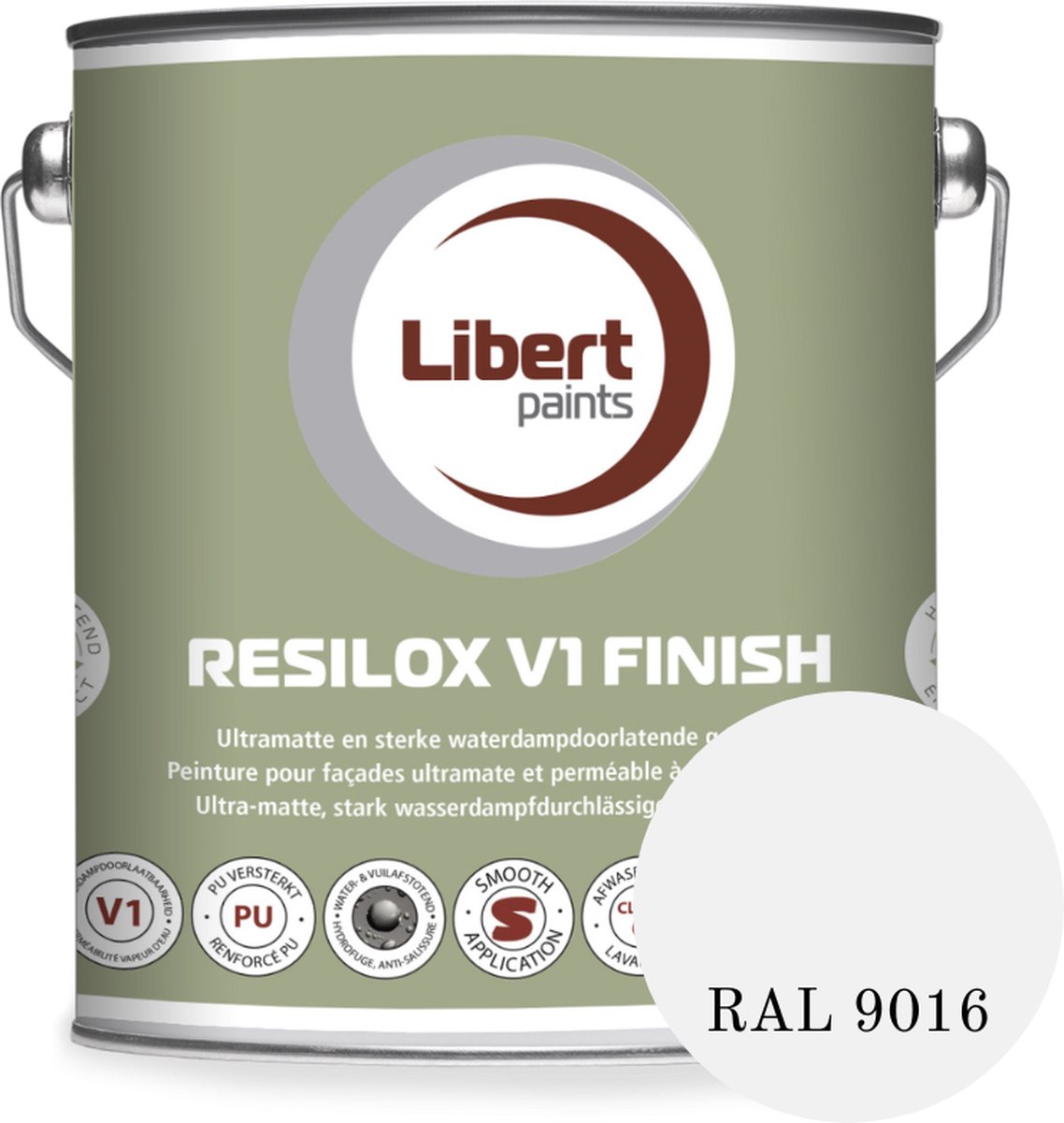 Libert - Resilox V1 Finish - Gevelverf - 2,5 L - RAL 9016