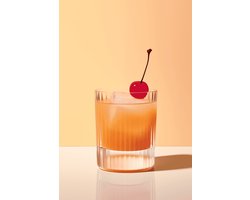 Whiskey Sour Poster - Cocktail - Stad - Drank - Whiskey - Terras - Horeca - posters - formaat 60x90cm - Wanddecoratie - 1847YR