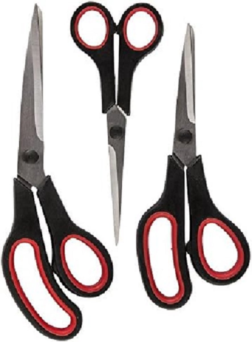 schaar set - Multifunctionele roestvrijstalen kantoorschaar,3 stuks