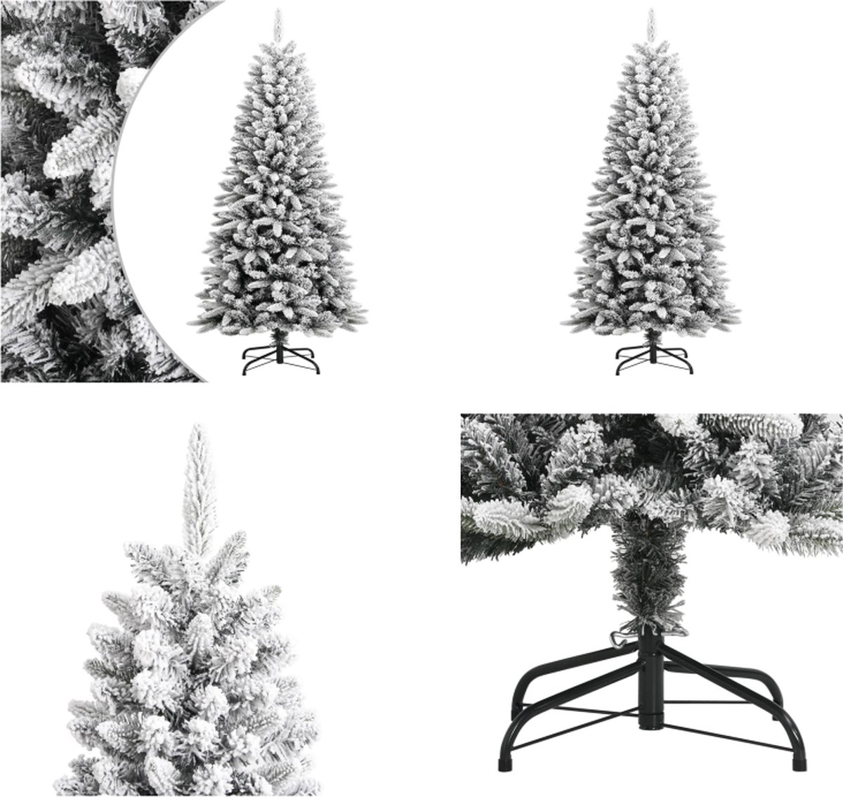 vidaXL Kunstkerstboom met sneeuw 120 cm PVC en PE - Kerstboom - Kerstbomen - Kunstkerstboom - Kunstboom