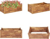 vidaXL Plantenbak verhoogd 110x60x44 cm massief acaciahout - Tuinbak - Tuinbakken - Plantenbak - Plantenbakken