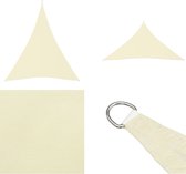 vidaXL Zonnescherm driehoekig 4x5x5 m oxford stof crèmekleurig - Zonnezeil - Zonnezeilen - Zonnedoek - Zonnedoeken