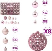 vidaXL 100-delige Kerstballenset roze - Kerstbal - Kerstballen - Kerstbalset - Kerstbalsets
