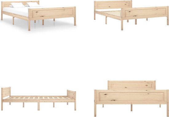 vidaXL Bedframe massief grenenhout 120x200 cm - Bedframe - Bedframe - Bed Frame - Bed Frames