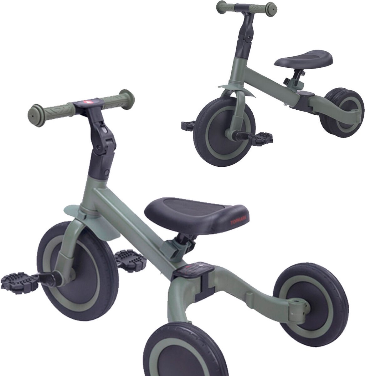 Topmark Kaya - 4 in1 Driewieler - Loopfiets - Balance Bike - Groen — afbeelding 15