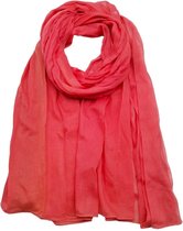 Lange dames sjaal Idris effen rood 100% katoen natuurlijk materiaal