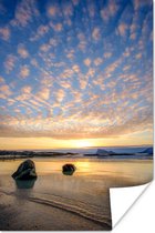 Poster Sunset on the beach 60x90 cm - Tirage photo sur Poster (décoration murale salon / chambre) / Mer et plage